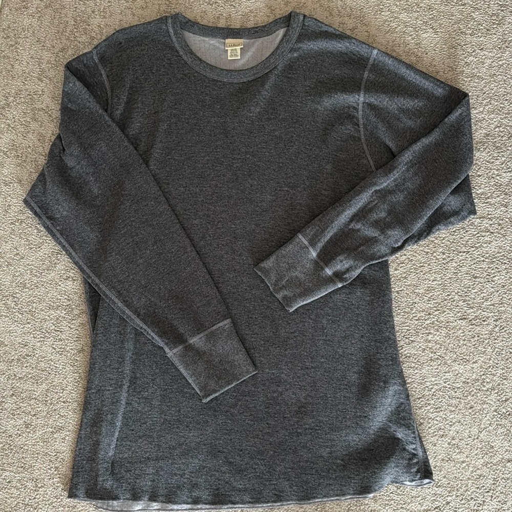 LL Bean Double Layer Underwear Crewneck Shirt, size 2XL Tall, Gray, NWOT